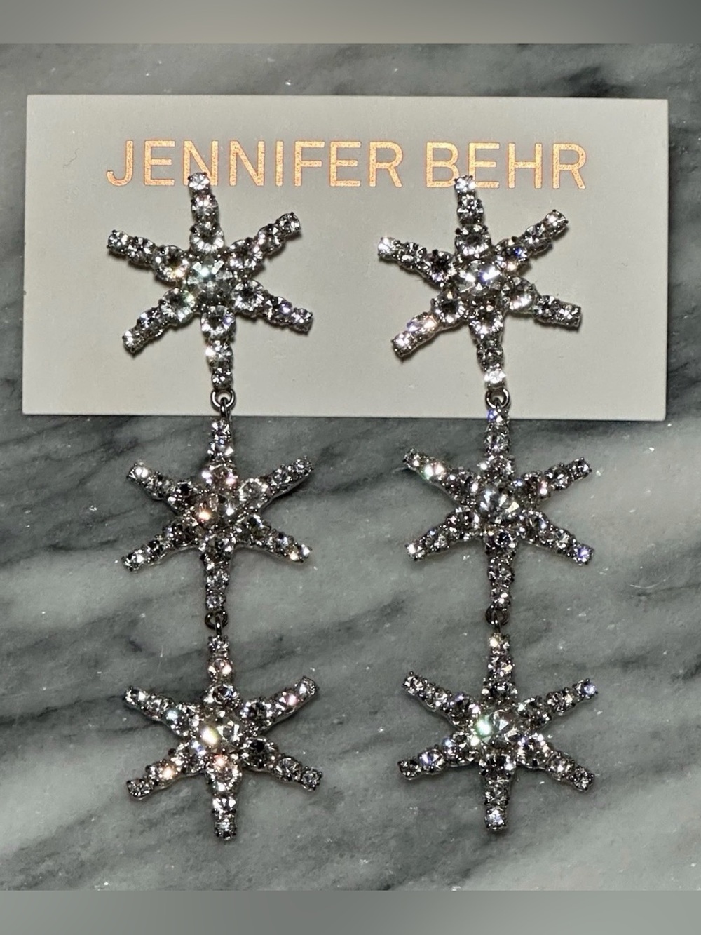 Jennifer Behr Aurora Earrings New Stars Swarovski Crystal
